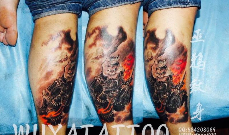 大圣猫蝎子老鼠美女鹿英文纹身图片_成品胸部手臂腿部欧美传统清新字符动物人物纹身图案