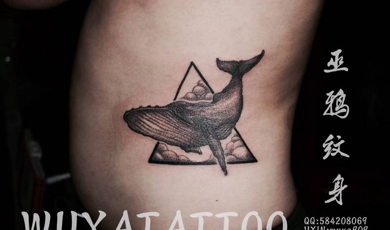 鲸水母鹿九尾纹身图片