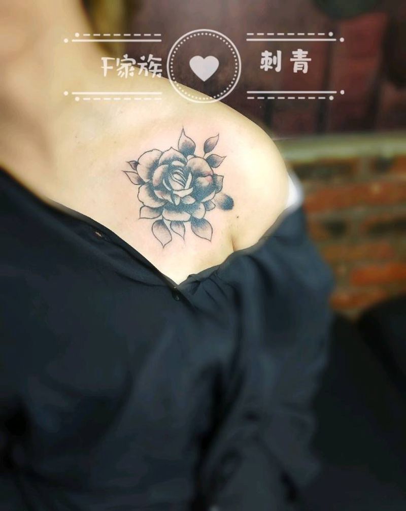 遮盖纹身图片_肩部纹身图案