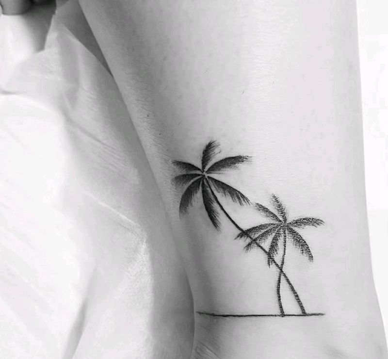 椰树纹身图片