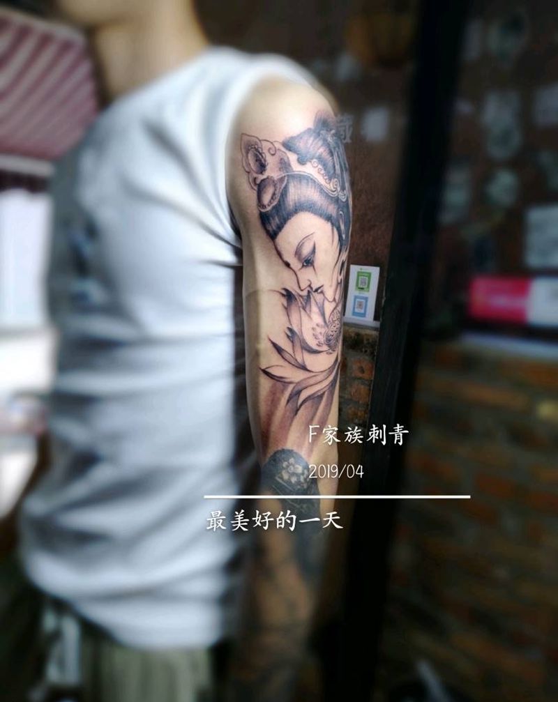 艺妓纹身图片_手臂纹身图案