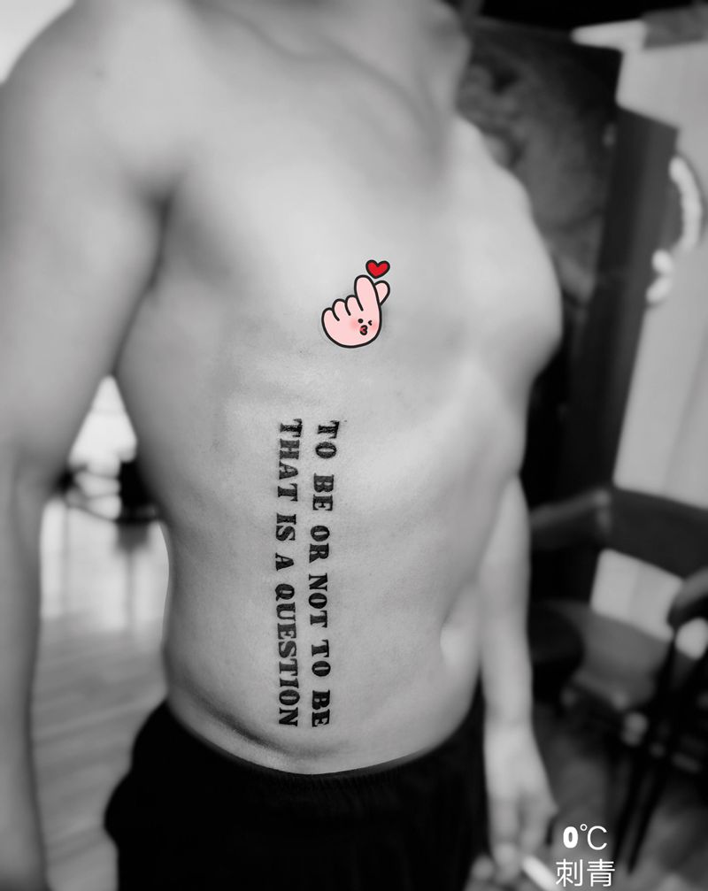 英文字体纹身图片_腹部纹身图案