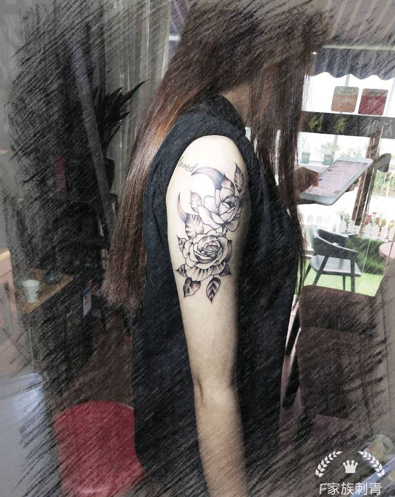 素花纹身图片_手臂纹身图案