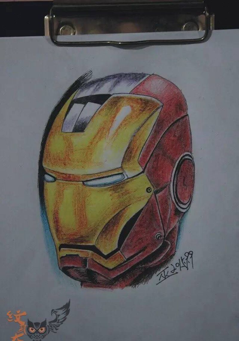 钢铁侠纹身图片