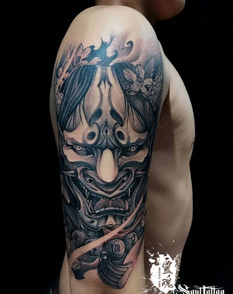 般若纹身图片_手臂新传统纹身图案