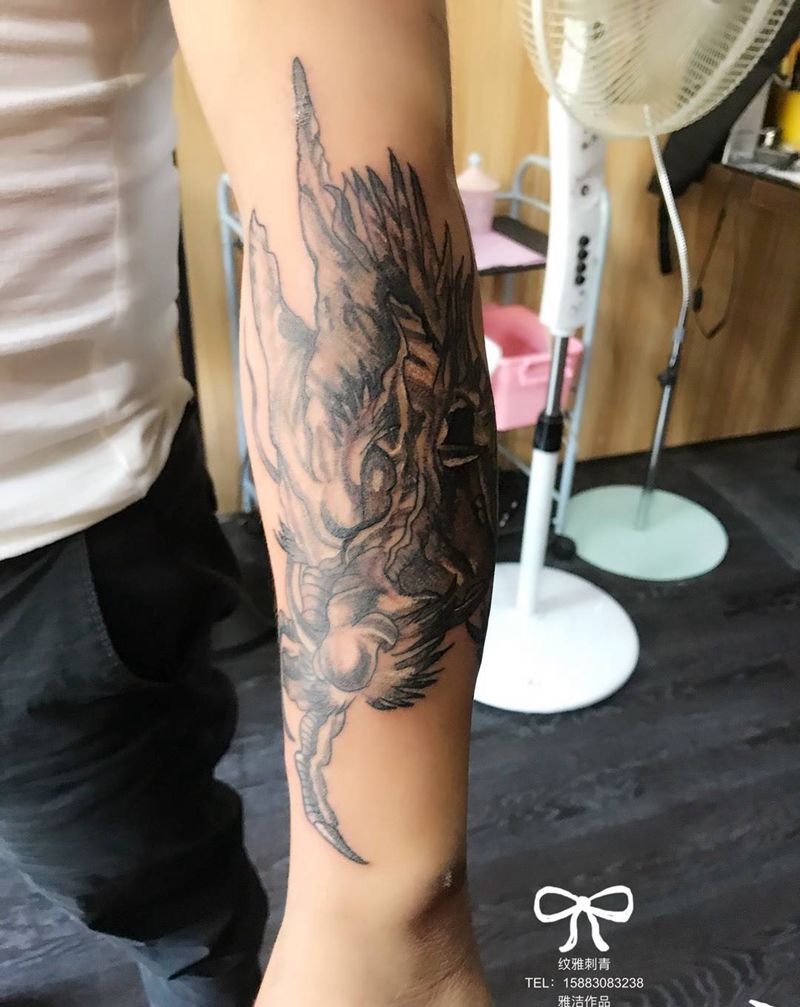 龙头纹身图片