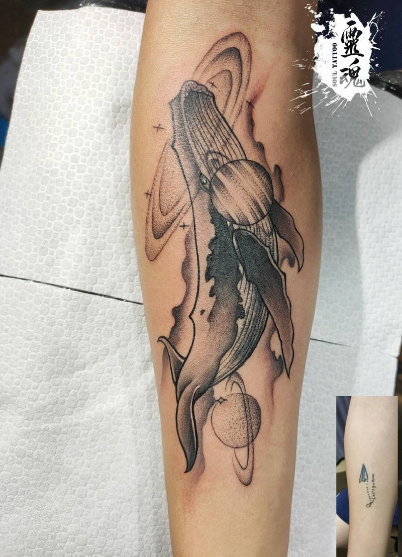 遮盖纹身图片_手臂点刺纹身图案