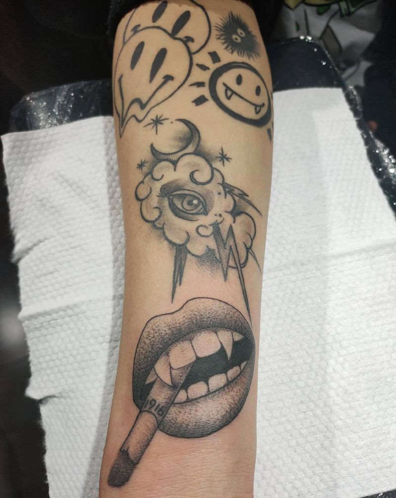 小图拼接纹身图片_手部手臂纹身图案