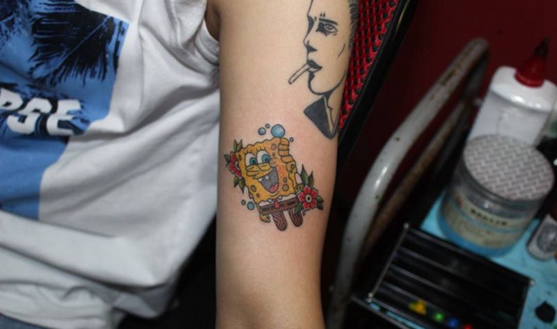 海绵宝宝纹身图片