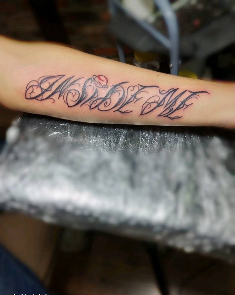 花体英文纹身图片