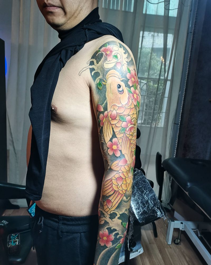 传统花臂纹身图片_手臂纹身图案