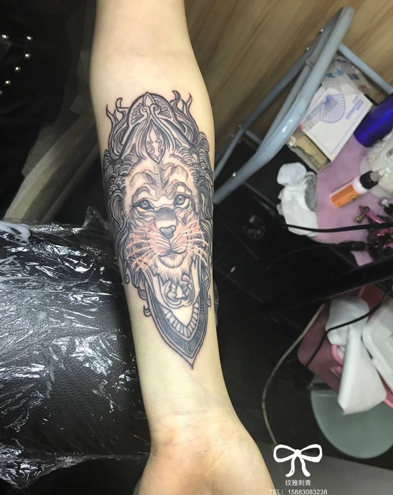 狮子纹身图片