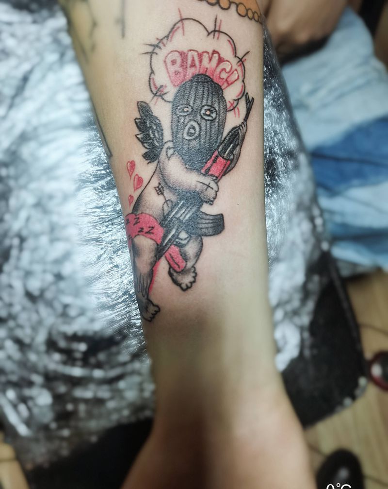 天使吗？纹身图片_手臂纹身图案