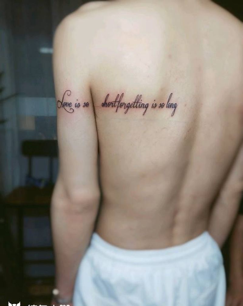 英文纹身图片_背部纹身图案