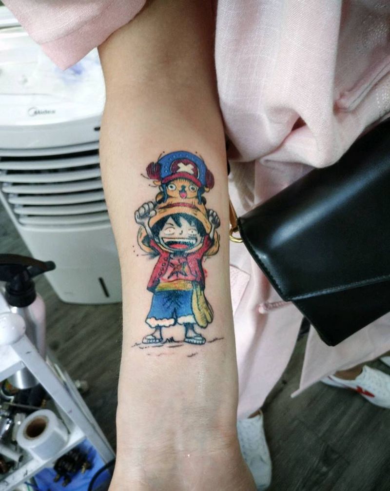 乔巴纹身图片_手部脚部欧美写实New School卡通人物纹身图案