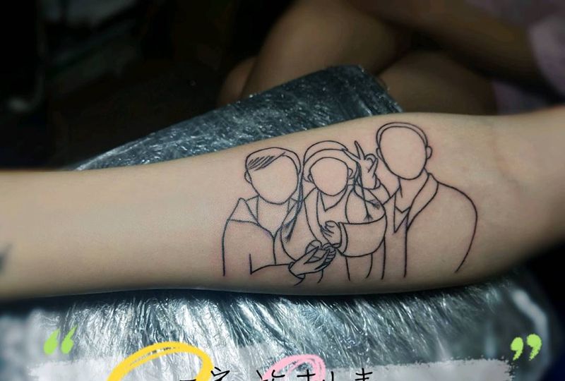 家人纹身图片
