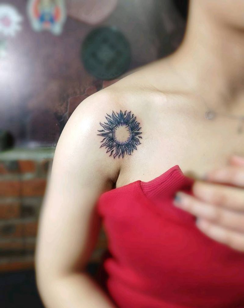 太阳花纹身图片