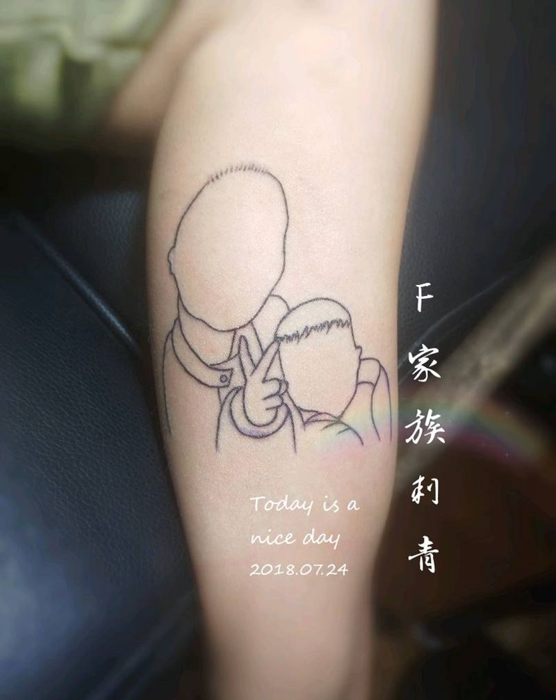 父子纹身图片