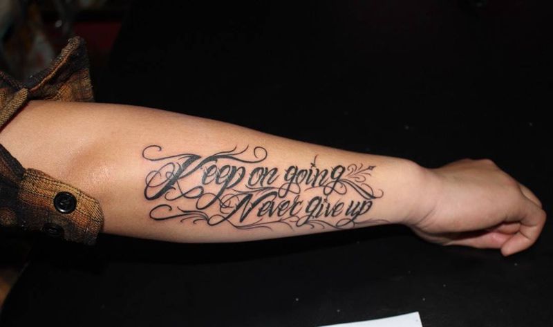 英文花体 奇卡诺纹身图片