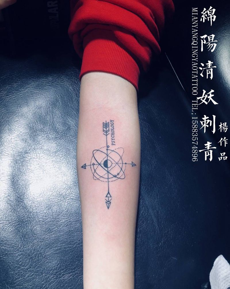 指南针纹身图片