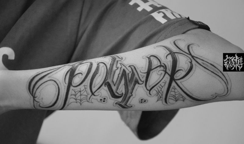 花体字纹身图片