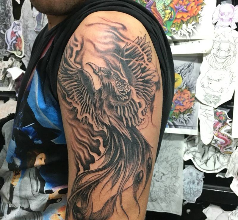 凤凰by崐纹身图片