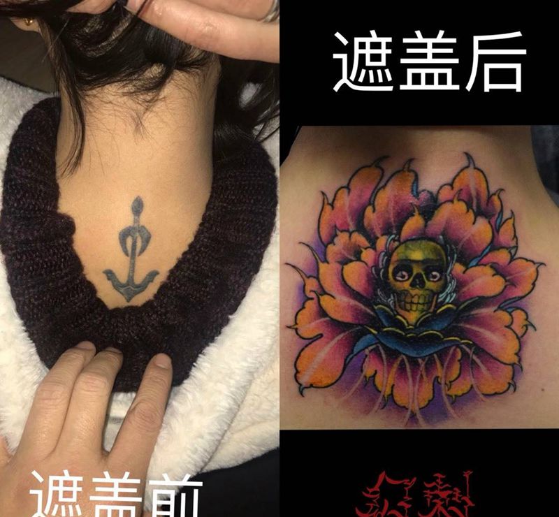 幻刺原设遮盖纹身纹身图片