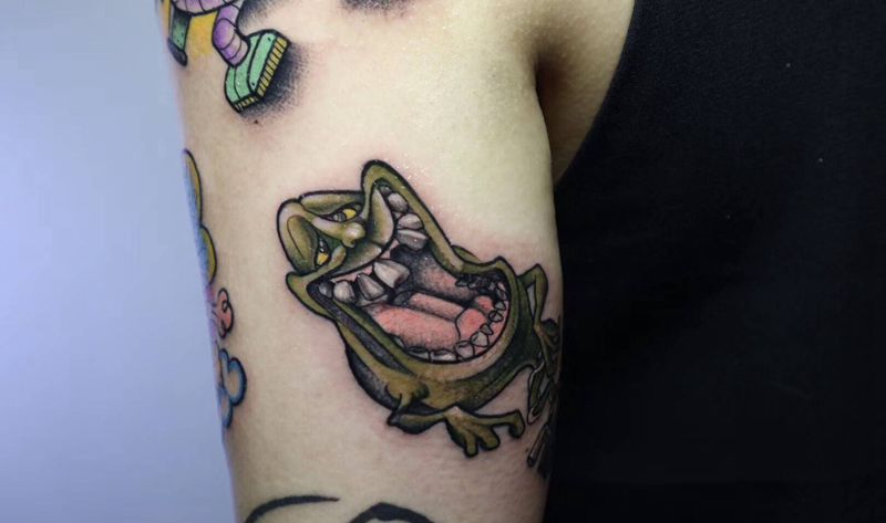 小怪兽纹身图片_New School纹身图案