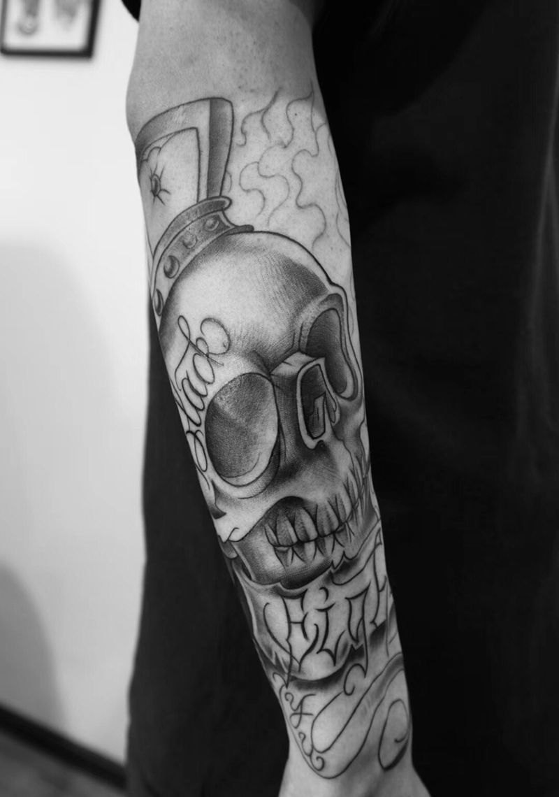 奇卡诺☠️纹身图片_手臂纹身图案