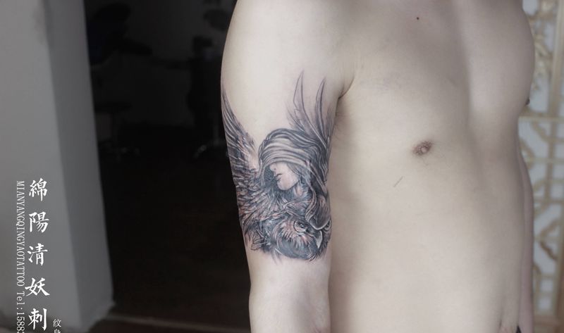 烫伤遮盖纹身图片_背部手部纹身图案