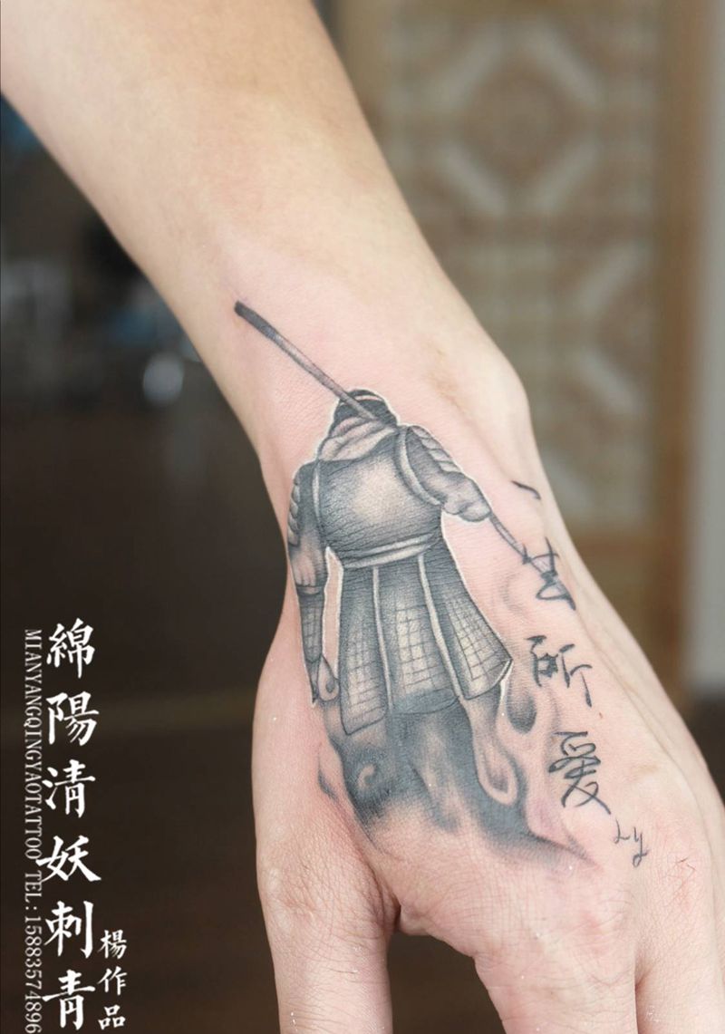 至尊宝纹身图片_手部腿部纹身图案