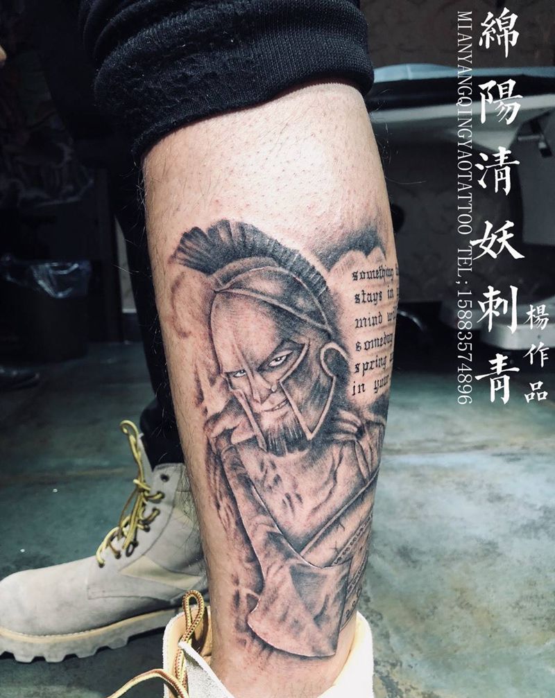 斯巴达勇士纹身图片_国画人物手部清新脚部腰部习俗颈部传统手臂纹身图案