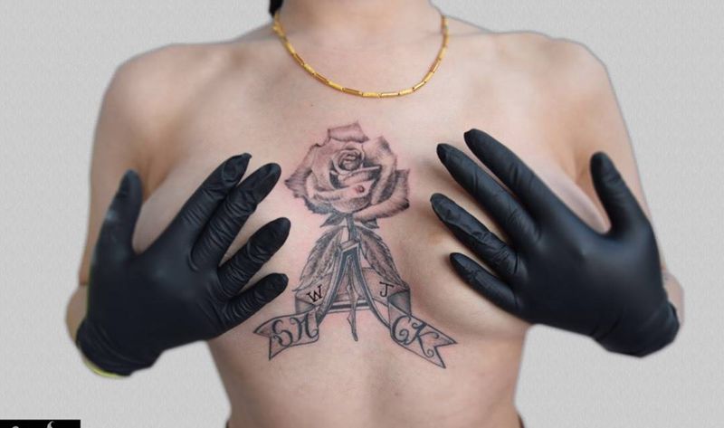 原创设计玫瑰纹身图片