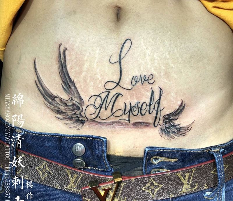 剖腹产纹身图片