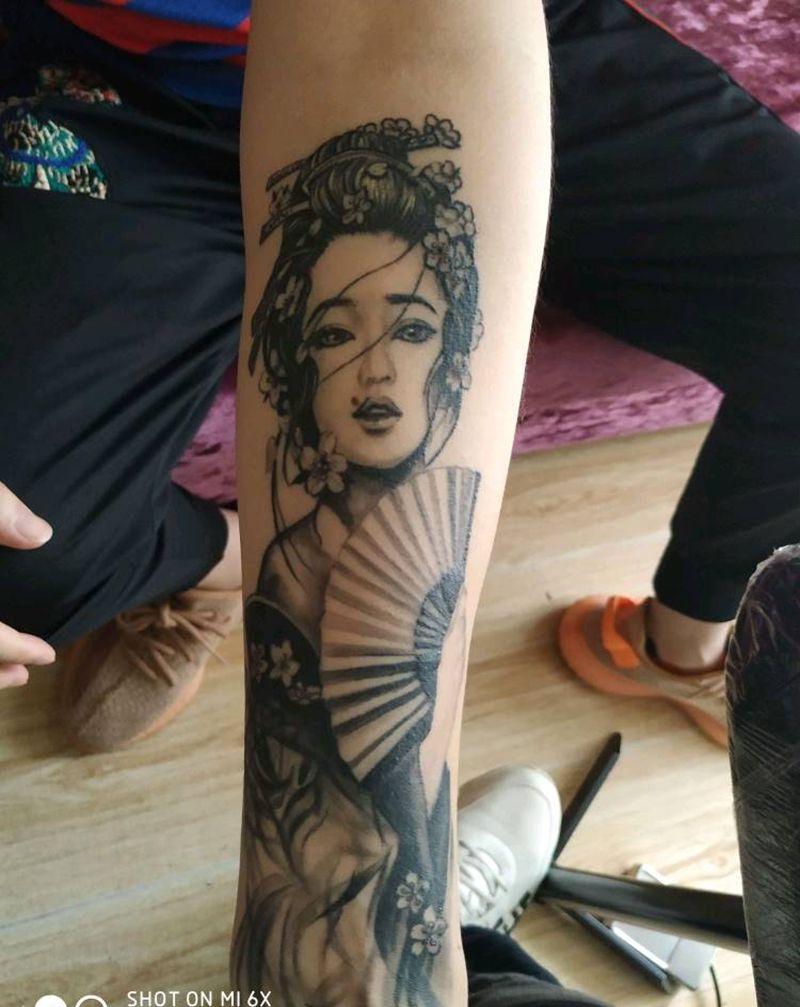 艺妓纹身图片_手臂纹身图案