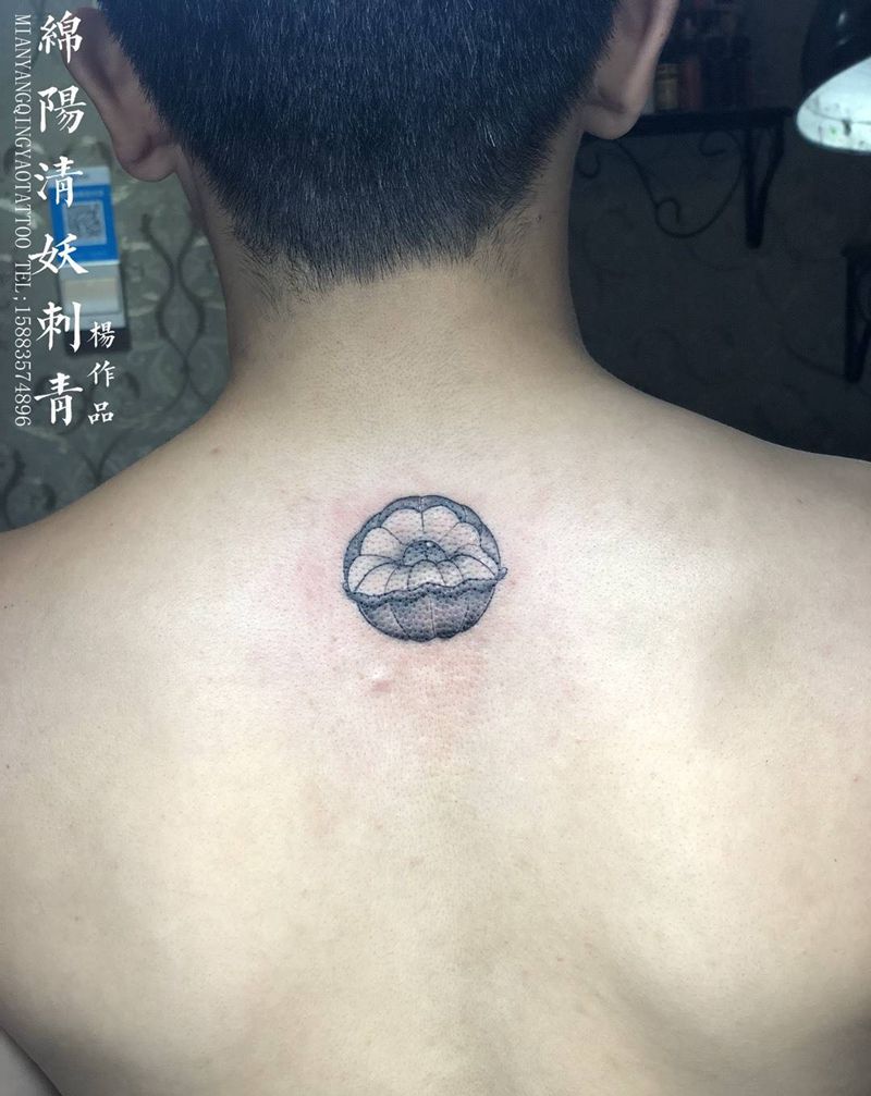 后背贝壳纹身 店长-杨作品纹身图片