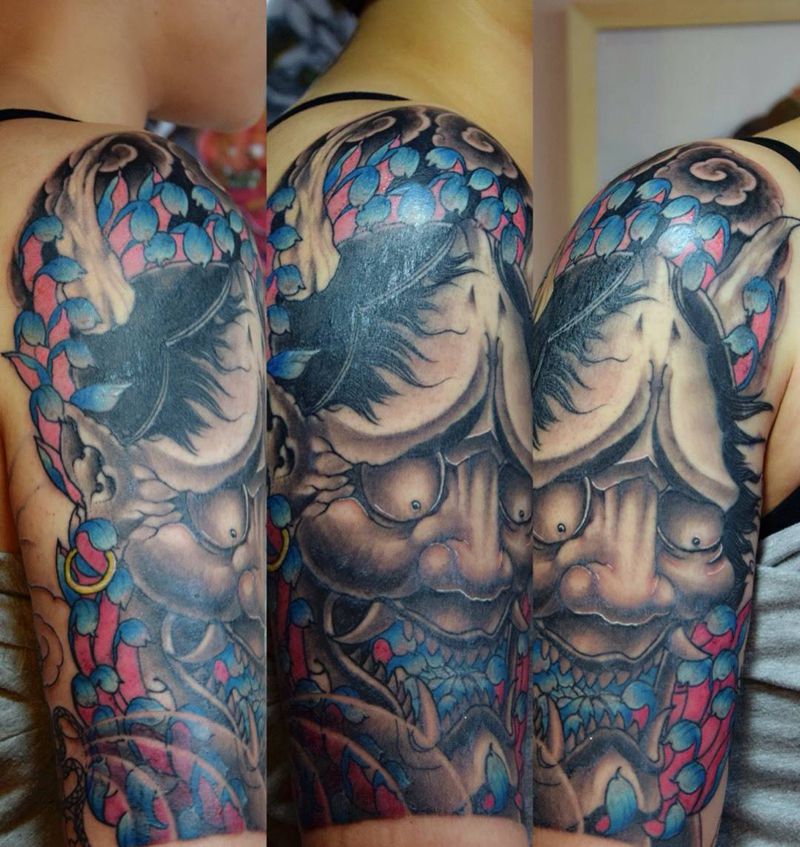 新传统般若纹身图片