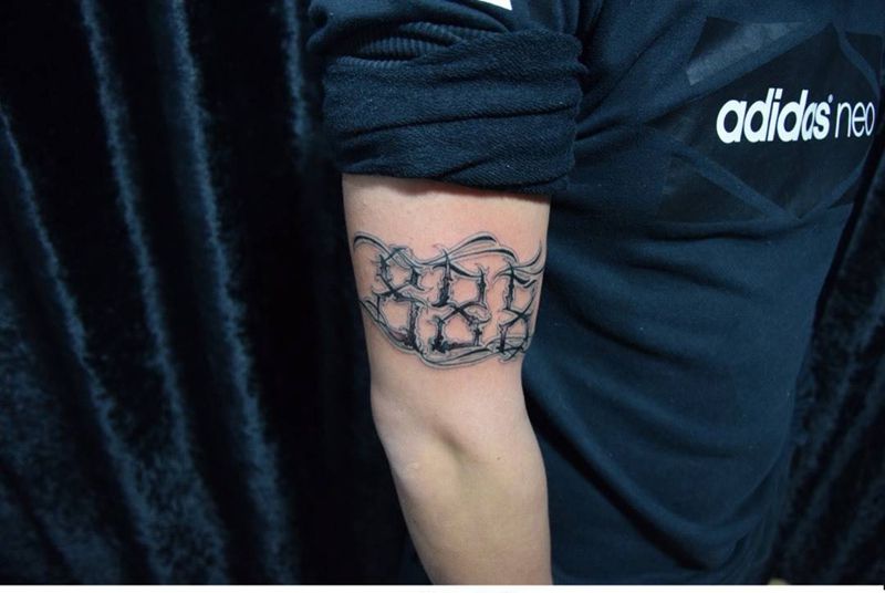 花体字设计纹身图片