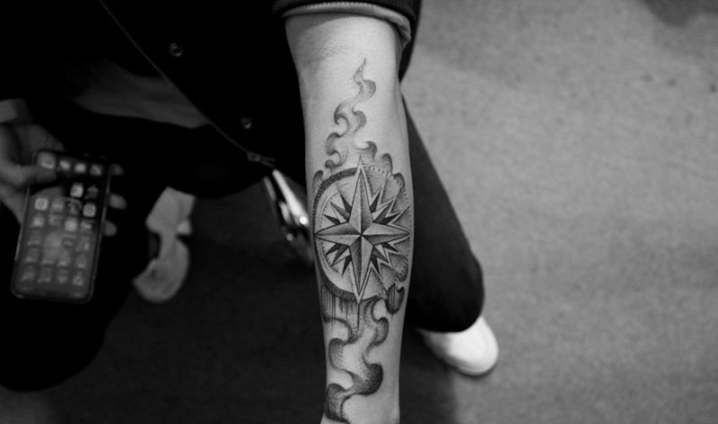 方向纹身图片