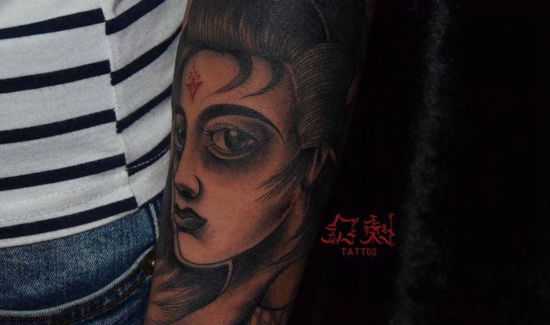 艺妓，3hr纹身图片