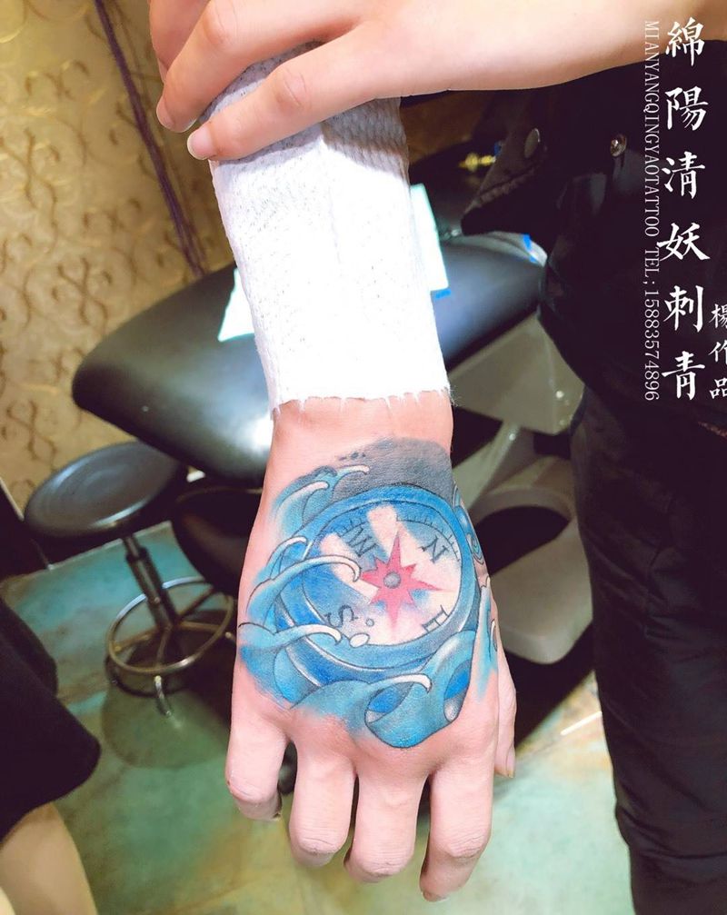 指南针纹身纹身图片