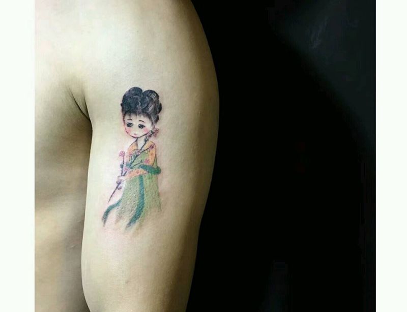 Q版古装照纹身图片