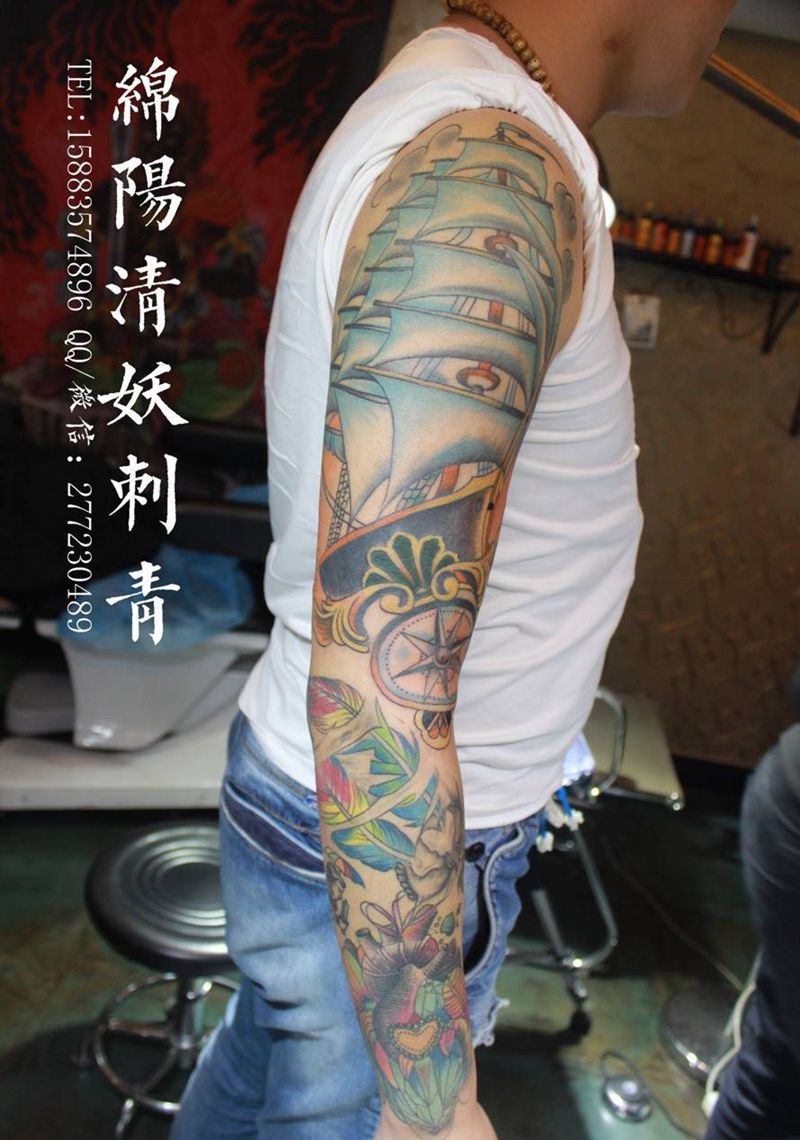 欧美花臂纹身图片