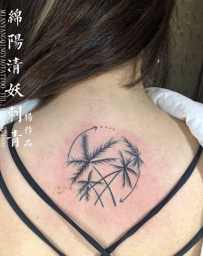 椰树椰树纹身图片
