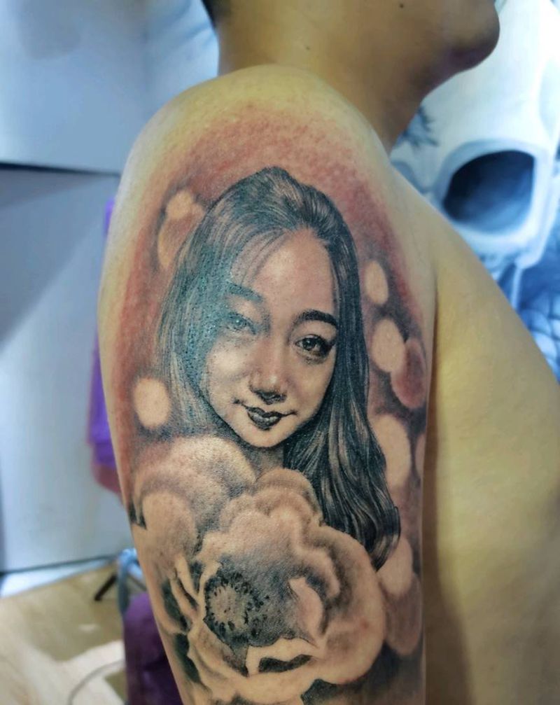 肖像纹身图片_手臂欧美写实纹身图案