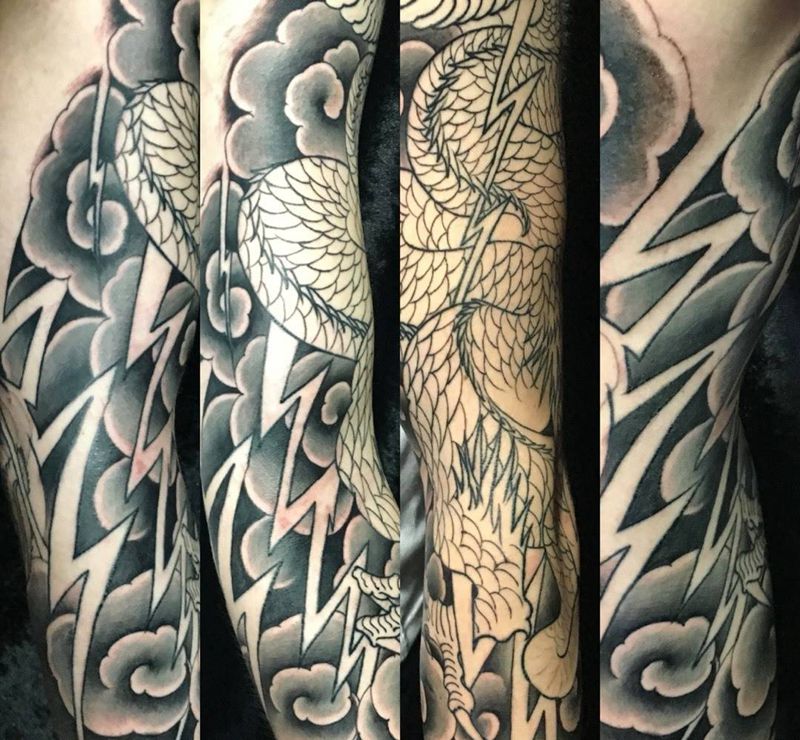 幻刺传统龙纹身图片