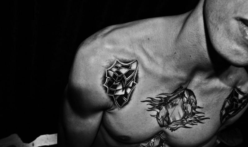 原创设计魔方纹身图片