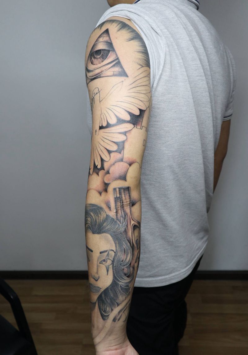 奇卡诺包小臂纹身图片