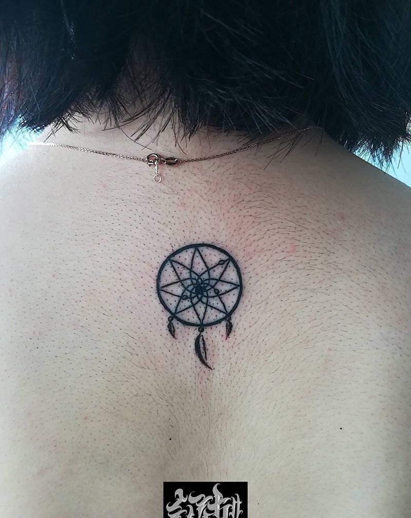 小清新捕梦网纹身图片