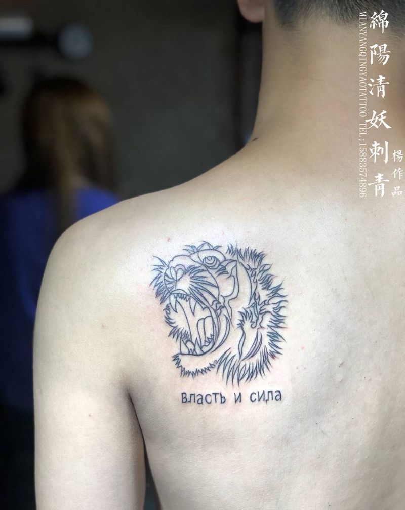 虎头纹身未完待续 下次上色 店长-杨作品纹身图片